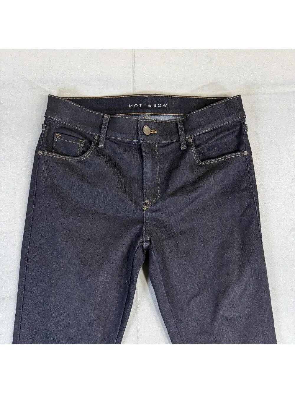 Mott and Bow Mid Rise Skinny Jeans Womens 27x28 Blue Dark Wash Denim Stretch